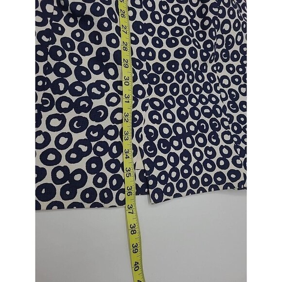 J. Crew Sheath Dress Women's Size 2 Black and Cream Circles Midi Lined Career - Picture 8 of 8